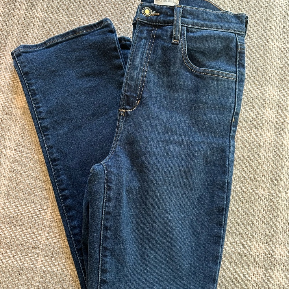 Favorite Daughter Dark Blue High-Rise Straight Jeans - Picture 2 of 3